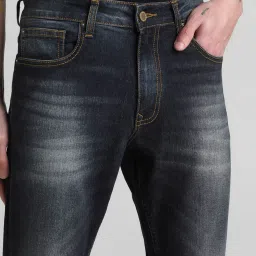 Jack & Jones Dark Blue Denim Cotton Regular Fit Jeans image 4