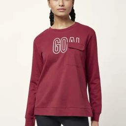Ajile by Pantaloons Maroon Cotton Printed Sweatshirt-picture-48