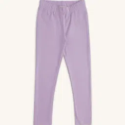 Pantaloons Junior Lilac Cotton Regular Fit Jeggings-image-5