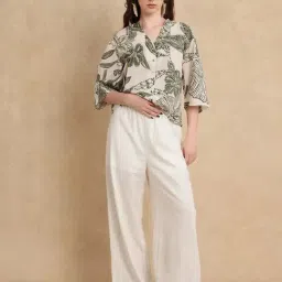 RAREISM Beige Cotton Printed Long Sleeves Top-image-50