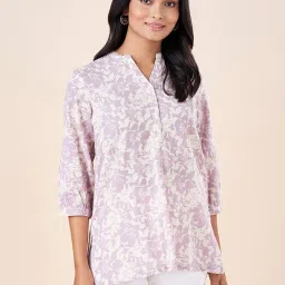 Akkriti by Pantaloons Lilac Printed Tunic image 4
