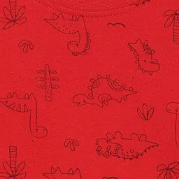 Juniors by Lifestyle Red Cotton Printed T-Shirt image 4