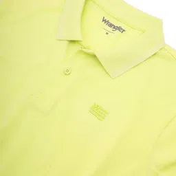 Wrangler Lime Green Regular Fit Polo T-Shirt image 4