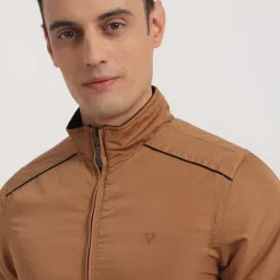 Allen Solly Light Brown Cotton Regular Fit Jacket image 4
