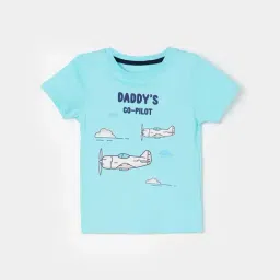 Juniors by Lifestyle Sky Blue Cotton Printed Tee-picture-11