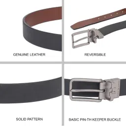 TOMMY HILFIGER Black & Tan Malmok Reversible Belt image 4