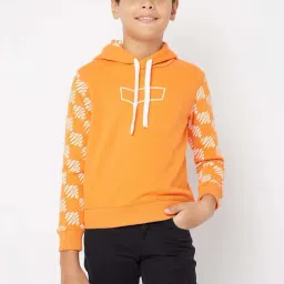 Gas Kids Orange Printed Full Sleeves Sweatshirt-image-23
