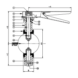 Leader 4 Inch, 100 mm Cast Steel Butterfly Valve CCS 015 image 3