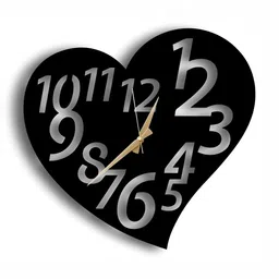 QEZNEF Black Solid Geometric Traditional Wall Clock-picture-21