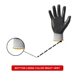 Swavind Safety Hand Gloves Synthetic Latex-Nitrile Coated Palm with Abrasion Resistance Grey & Black Free Size image 2