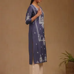 Soch Blue Others Embroidered Kurts image 3
