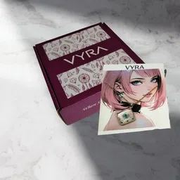 VYRA Stainless Steel Gold-Plated Stones Studded Diamond Shaped Pendant With Chain image 3