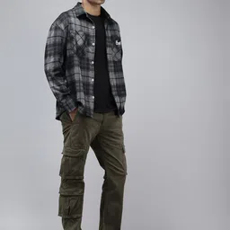 U.S. Polo Assn. Denim Co. Men Straight Fit Cargos Trousers image 5