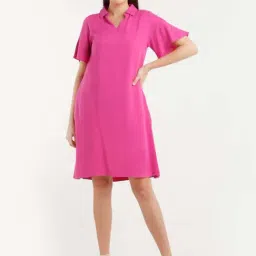 Zink London Pink A-Line Dress image 5