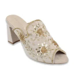 Princess by Metro Women's Beige Ethnic Sandals-image-0