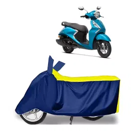 Auto Pearl Two Wheeler Cover for Yamaha Fascino BS6 - Yellow, Blue-picture-11