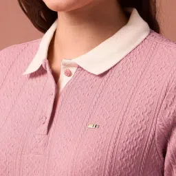 U.S. Polo Assn. Womens Pink Polyester Regular Fit T Shirt image 4