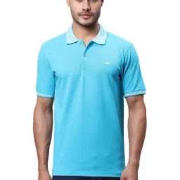 Park Avenue Blue Slim Fit Polo T-Shirt-picture-21