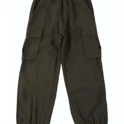 Peter England Kids Green Cotton Regular Fit Joggers-image-0