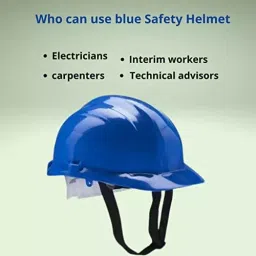 Rahul Professionals Polyethylene Shell Hiking Nape Type Hard Hat Blue Safety Helmet with Adjustable Chin Strap Closer Free Size (Pack of 2) image 4