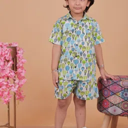 UNBIND Boys Printed Shirt With Shorts image 1