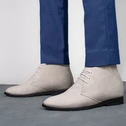 HI Toes Men Round Toe Casual Desert Height Increasing Boots-image-26