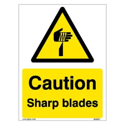 SUNSIGNS  Caution Sharp Blades Signages Size 400x600 mm HP Print + Vinyl, SN0047-image-50