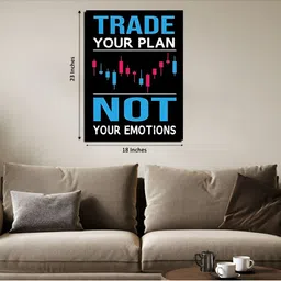 Chalk My Theme Black & Blue 1 Piece Wood Other Wall Paintings-picture-25