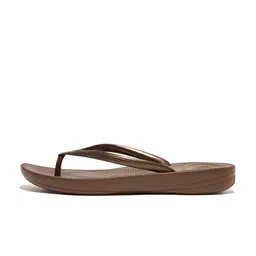 fitflop Women Textured Open Toe T-Strap Flats image 2