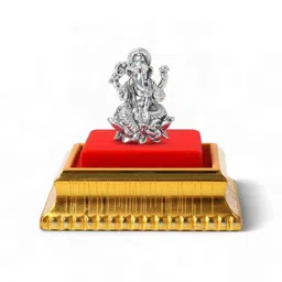 AKSHAT SAPPHIRE Silver-Toned Religious Lord Ganesh Idol Showpiece-picture-37
