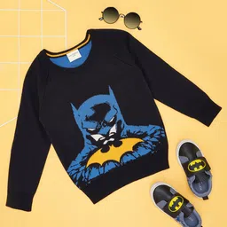 Pantaloons Junior DC Comic Featuring Full Sleeves Batman Designed Sweater - Black-picture-23