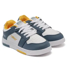 Asian Street Text Detailed Colour Blocked Sneakers - White Slate-picture-28