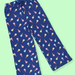 Kiddopanti Cotton Knit Ice Cream Printed Pajama - Royal Blue-picture-21