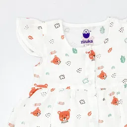 ZIZUKA Animal Print Fit & Flare Midi Dress image 3