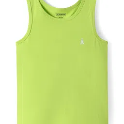 Pine Kids Cotton Lycra Knit Sleeveless Vests with Stripes & Logo Print Pack of 3 (Colour May Vary) image 2