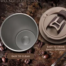 TASKHOUSE Gold-Toned Solid Stainless Steel Glossy Tumbler Set of Cup image 3