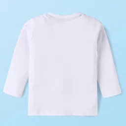 Babyhug Disney Single Jersey Knit Full Sleeve Night Suit With Mowgli & Balu Graphic - White & Green image 3