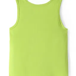 Pine Kids Cotton Lycra Knit Sleeveless Vests with Stripes & Logo Print Pack of 3 (Colour May Vary) image 3