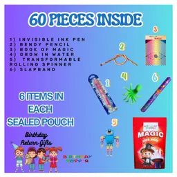 Birthday Popper Magic Gift Pack as Birthday Return Gifts for Kids - Set of 10 | Exciting Magic & Fun Combo Set for Enchanting Birthday Parties image 3