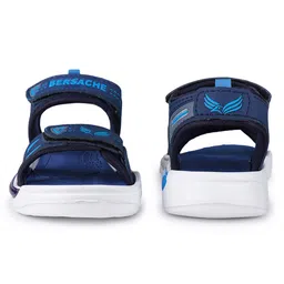 BERSACHE Colour Blocked Velcro Closure Sandals - Blue image 4