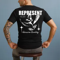 HERE&NOW Men Printed Bio Finish T-shirt image 5