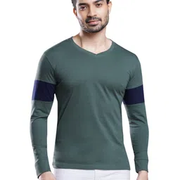 QUCO Men Colourblocked Bio Finish Pockets T-shirt-picture-41
