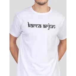 Greylongg Men Graphic Printed Round Neck Cotton T-shirt image 2