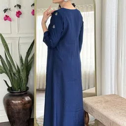 DIVASTRI Women Ethnic Motifs Embroidered Thread Work Kurta with Palazzos & With Dupatta image 4