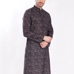 DIVISIVE Men Geometric Printed Daily Cotton Straight Kurta image 2