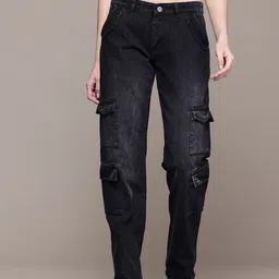 The Roadster Lifestyle Co. Women Straight Fit Low-Rise Pure Cotton Jeans image 1