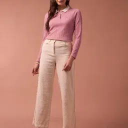 U.S. Polo Assn. Womens Pink Polyester Regular Fit T Shirt image 5