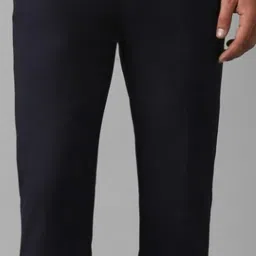 Louis Philippe Navy Slim Fit Trousers image 4