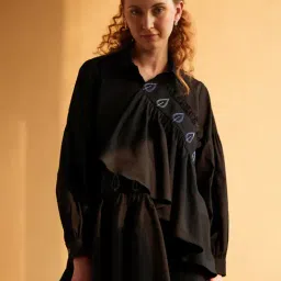 House of Manaa Black Layered Shirt-picture-28