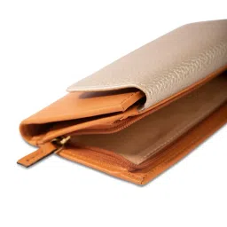 Caprese Amelia Tan Faux Leather Solid Tri-Fold Wallet image 4